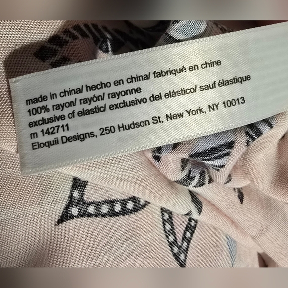 ELOQUII Elements Smocked Floral Print Blush Pink Midi Dress Sz 18 20 18/20 or 2X - Picture 9 of 11